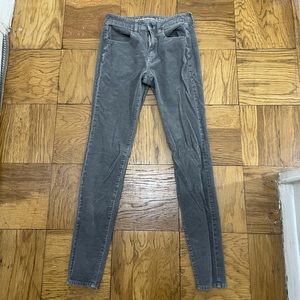American Eagle hi-rise corduroy jeggings in grey
